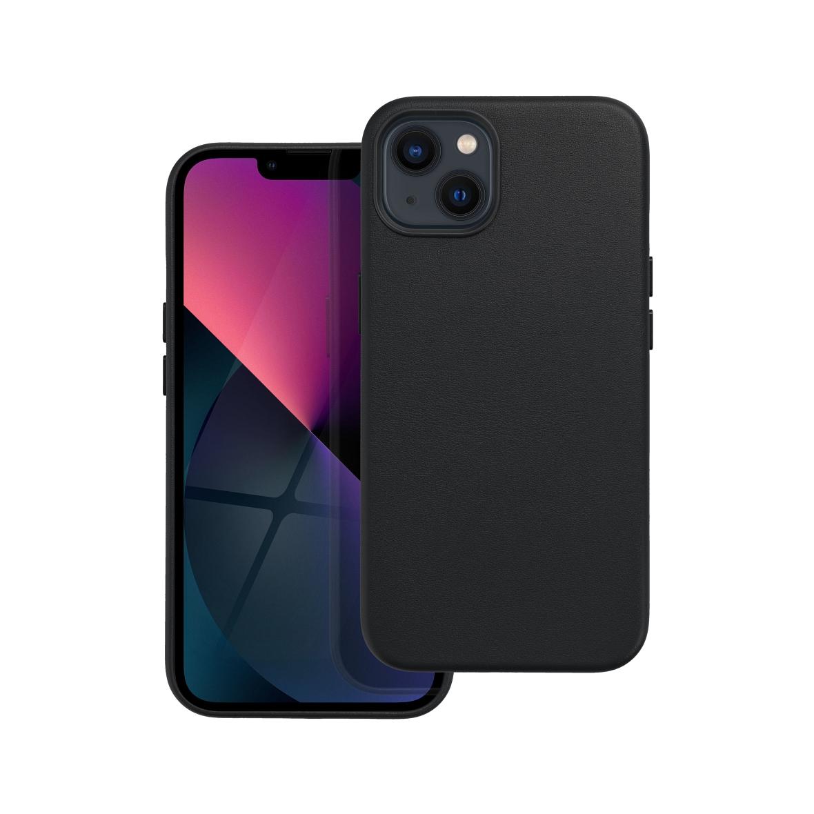 Futerał LEATHER MAG COVER kompatybilny z MagSafe do IPHONE 13 czarny