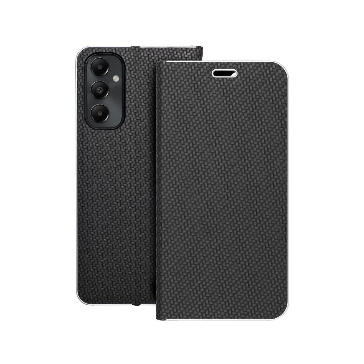 Etui z klapką na Samsung A05s Luna Book Carbon czarne