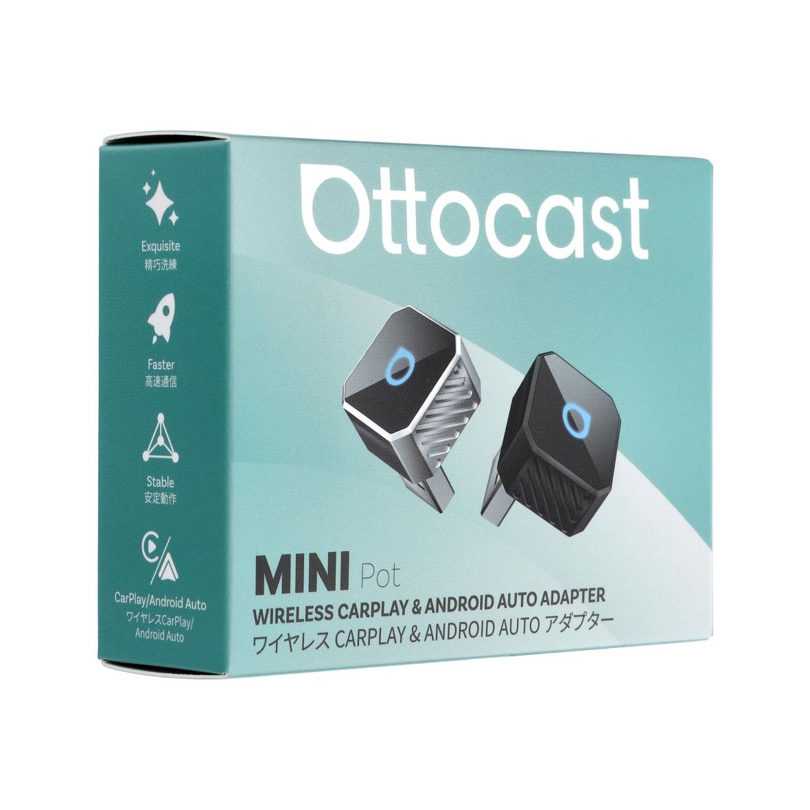 Bezprzewodowy Adapter samochodowy OTTOCAST Mini Cube T3 srebrny
