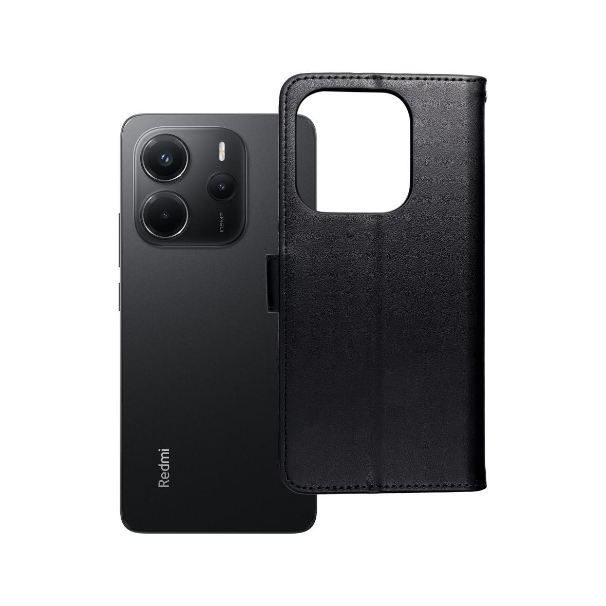Etui z klapką na Xiaomi Redmi NOTE 14 4G (GLOBAL - 164,84mm x 78,15mm x 8,16mm) Mezzo Book teddy bear czarne