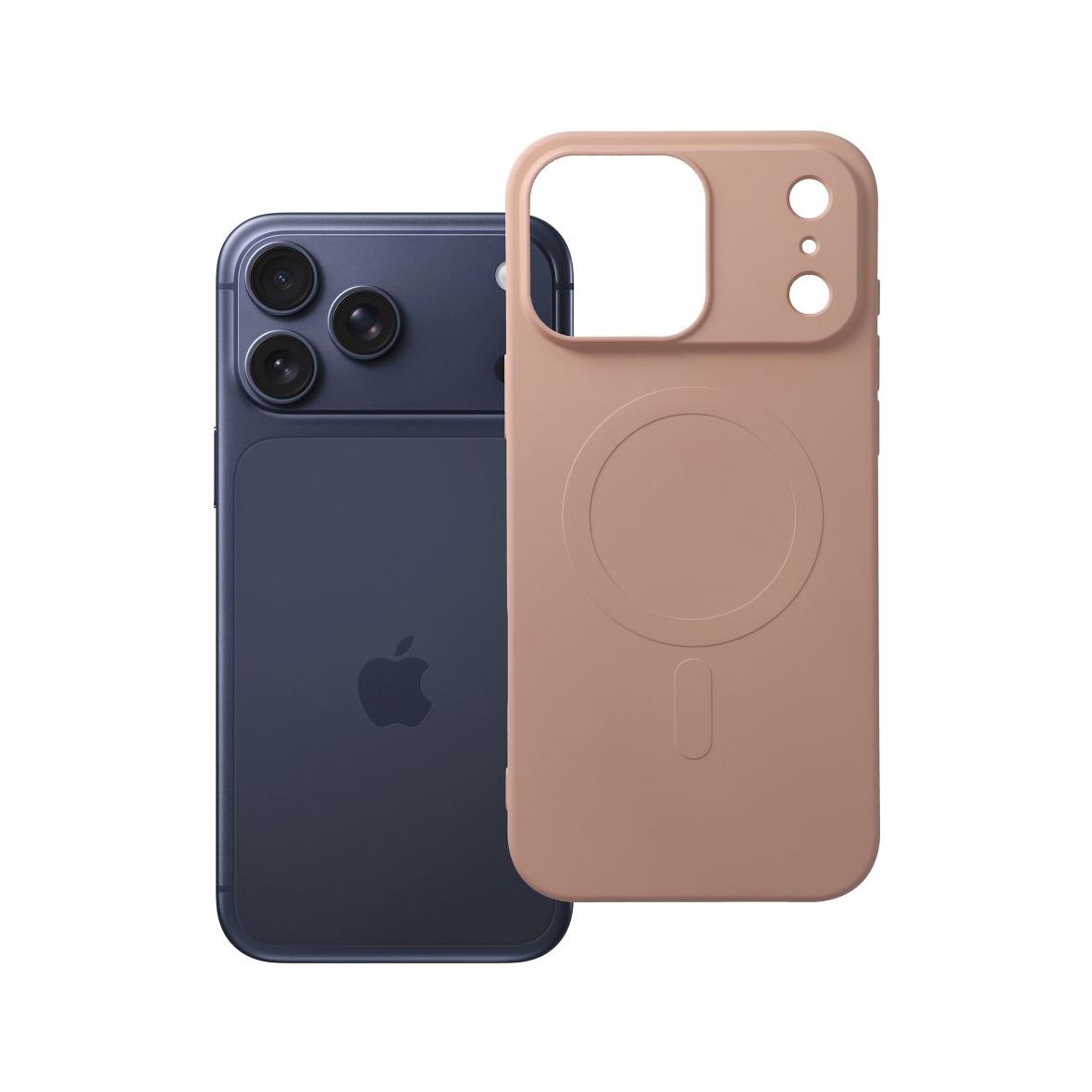 Futerał do iPhone 17 PRO MAX Silicone Mag Cover zgodny z MagSafe (big hole) różowy