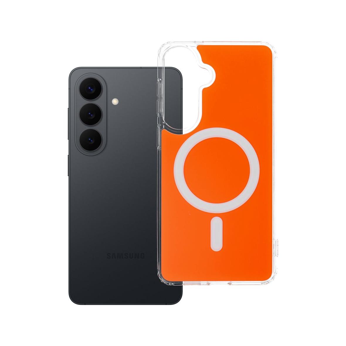 Futerał do Samsung S26 PLUS Clear Fusion Mag Cover zgodny z MagSafe hermes orange