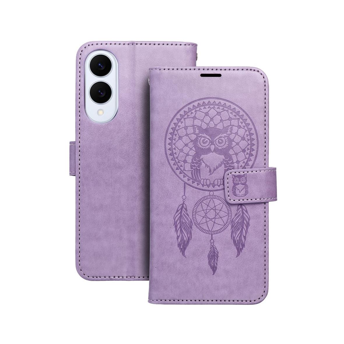 Etui z klapką na Samsung S25 EDGE Mezzo Book łapacz snów fioletowe