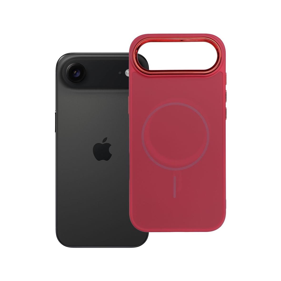 Futerał do iPhone 17 AIR Frame Mag Cover zgodny z MagSafe magenta