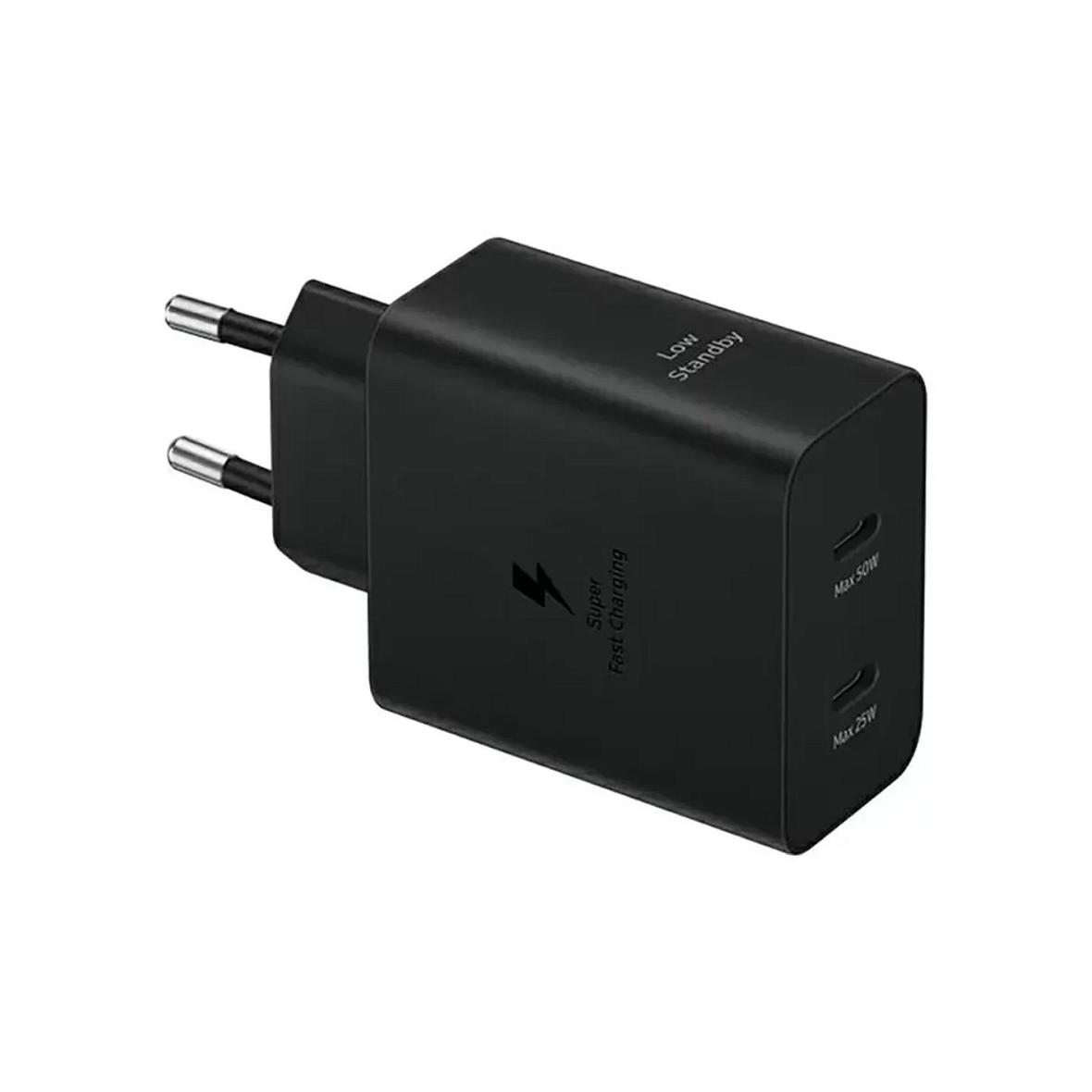 SAMSUNG oryginalna ładowarka sieciowa Typ C + kabel Typ C do Typ C PD 3A 50W EP-T5020XBEGEU czarna blister