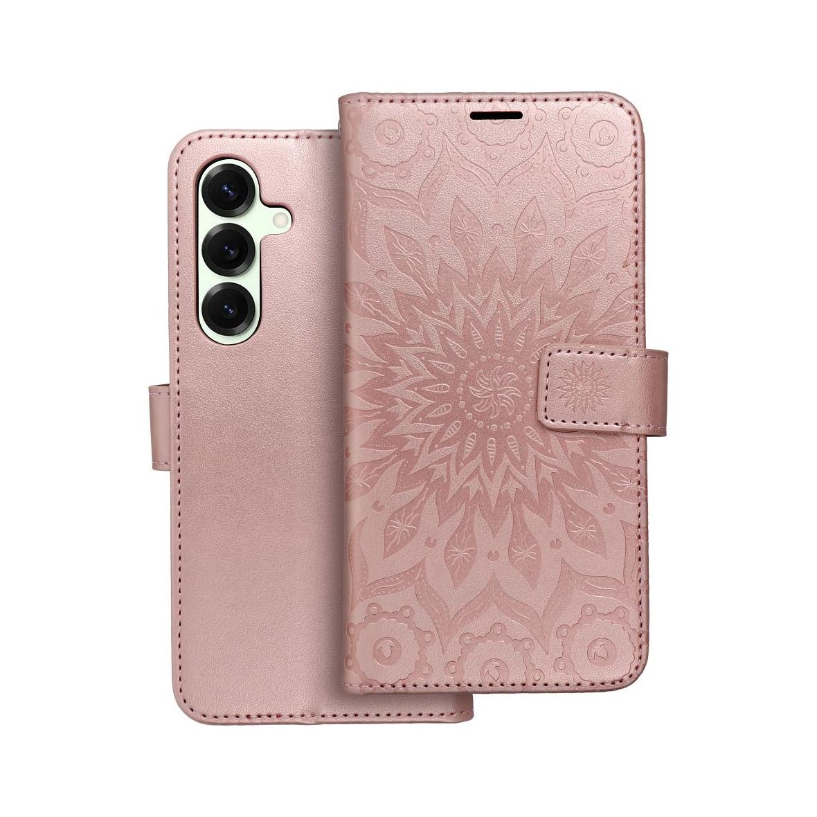 Etui z klapką na Samsung S25 PLUS Mezzo Book mandala złoto-różowe