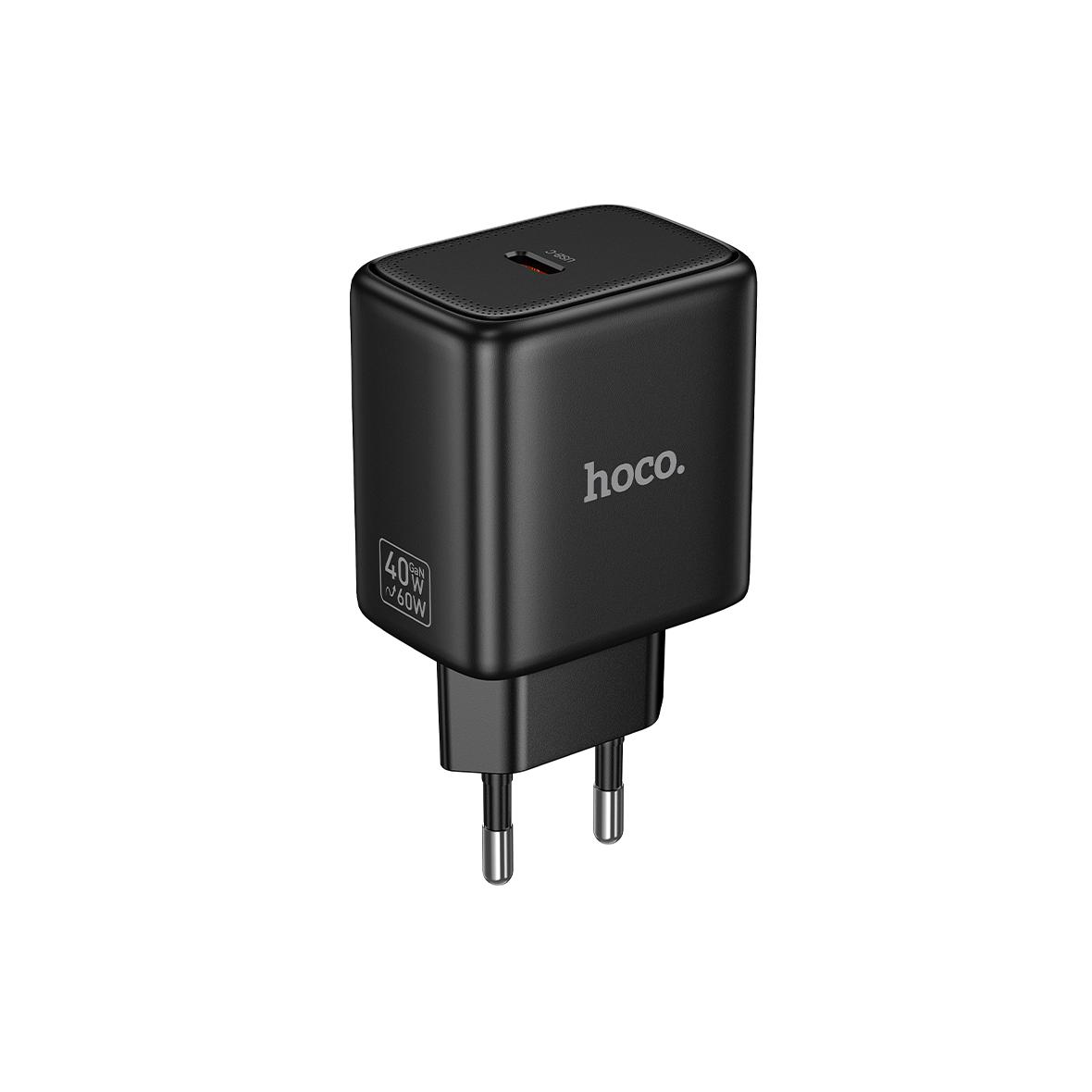 Ładowarka sieciowa GaN do telefonu Hoco USB C PD AVS 40W max 60W N83 czarna