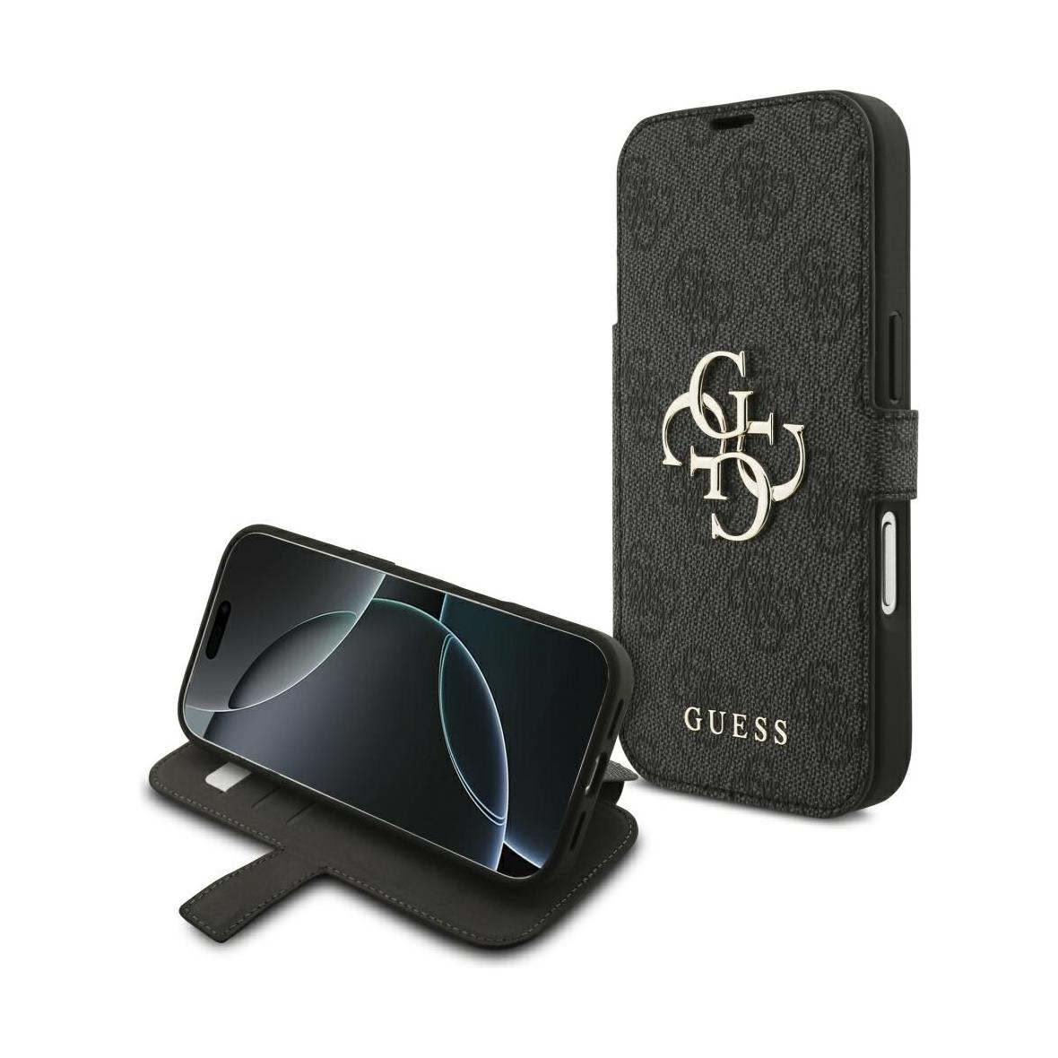 GUESS kabura do IPHONE 17 Pro GUBKP17L4GMGGR (PU 4G Metal Logo) czarna