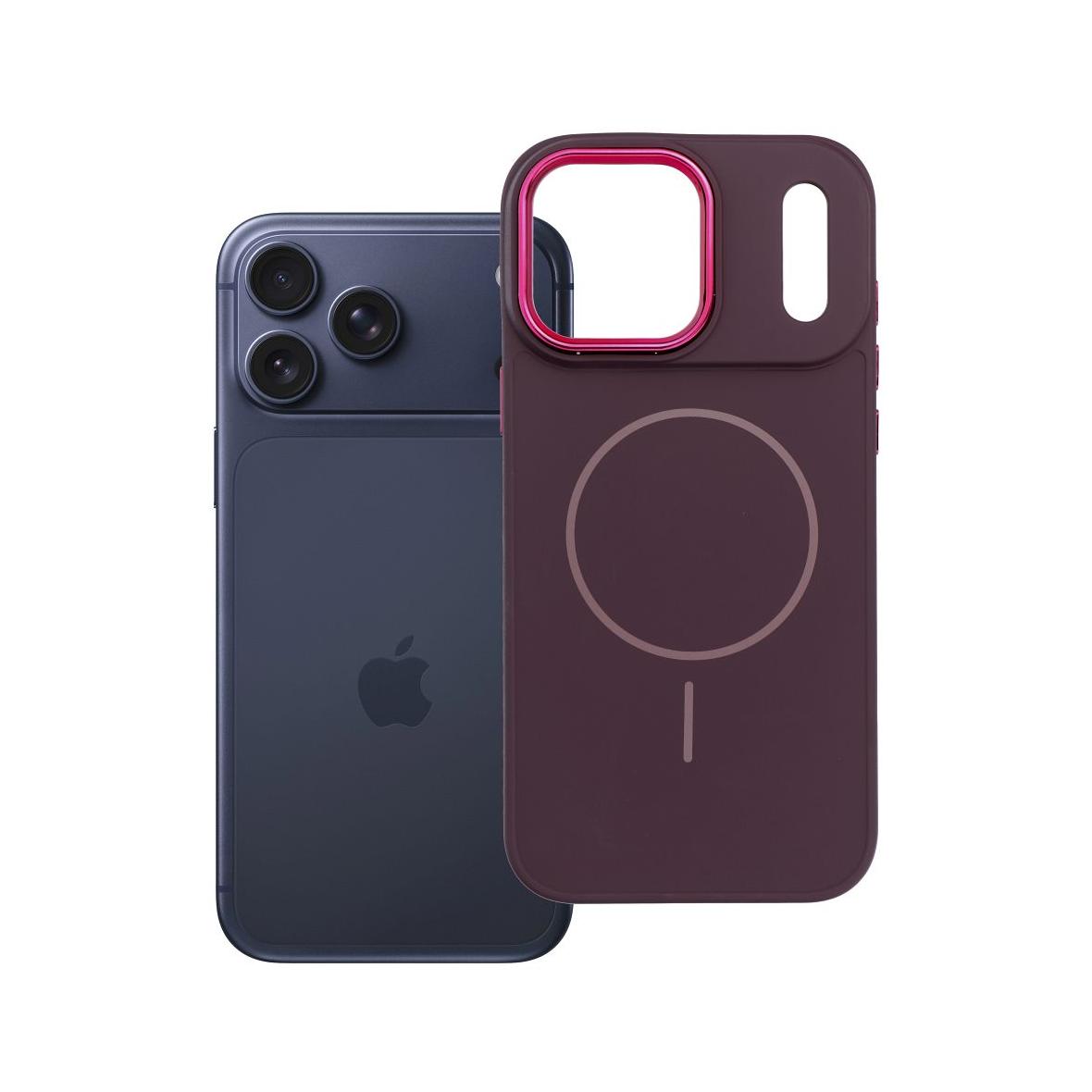 Futerał do iPhone 17 PRO MAX Frame Mag Cover zgodny z MagSafe fioletowy