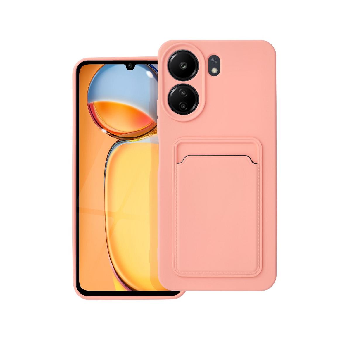 Futerał do Xiaomi Redmi 13C / Poco C65 Card Case różowy