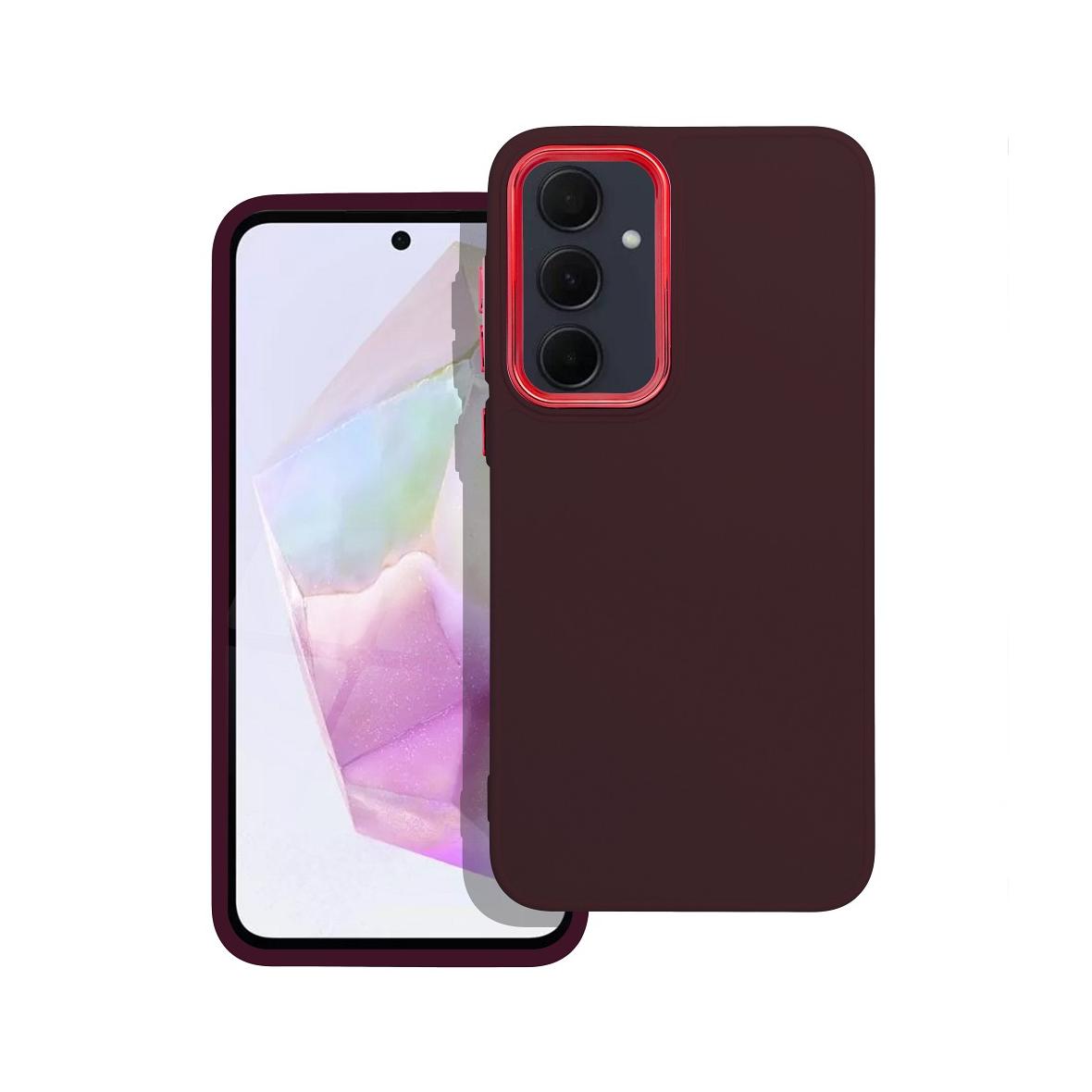 Futerał do Samsung A35 5G Frame fioletowy