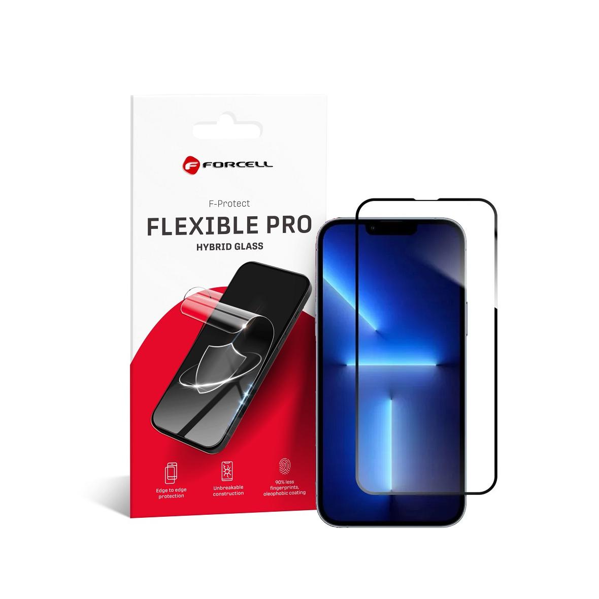 Szkło hybrydowe do iPhone 13 PRO MAX / 14 PLUS Forcell Flexible 5D czarne