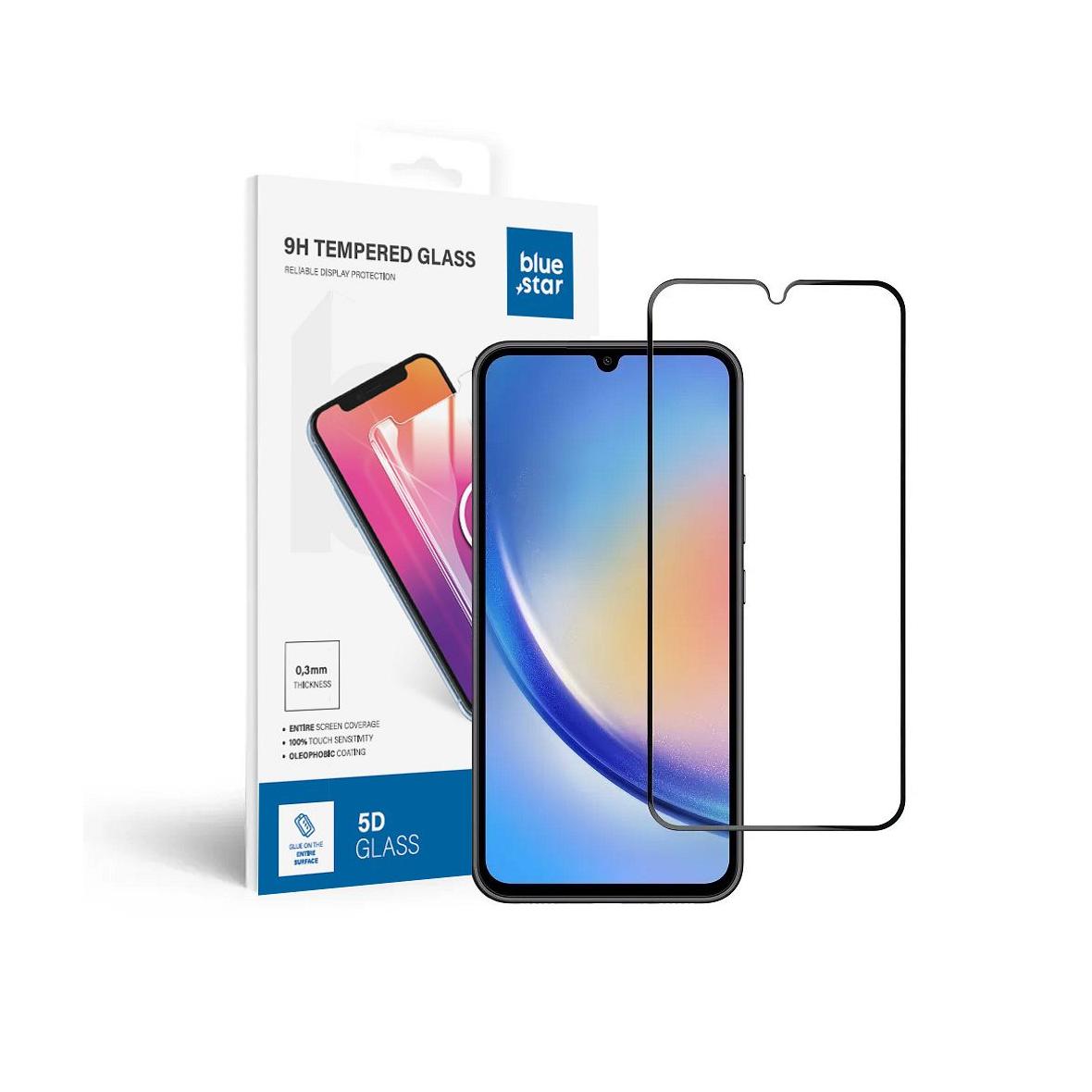 Szkło hartowane do Samsung Galaxy A34 5G (full glue / case friendly) Blue Star 5D czarne