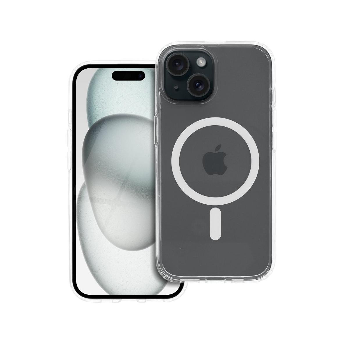 Etui na iPhone 15 Forcell F-Protect Clear Hybrid Premium zgodny z MagSafe transparentne 0INT
