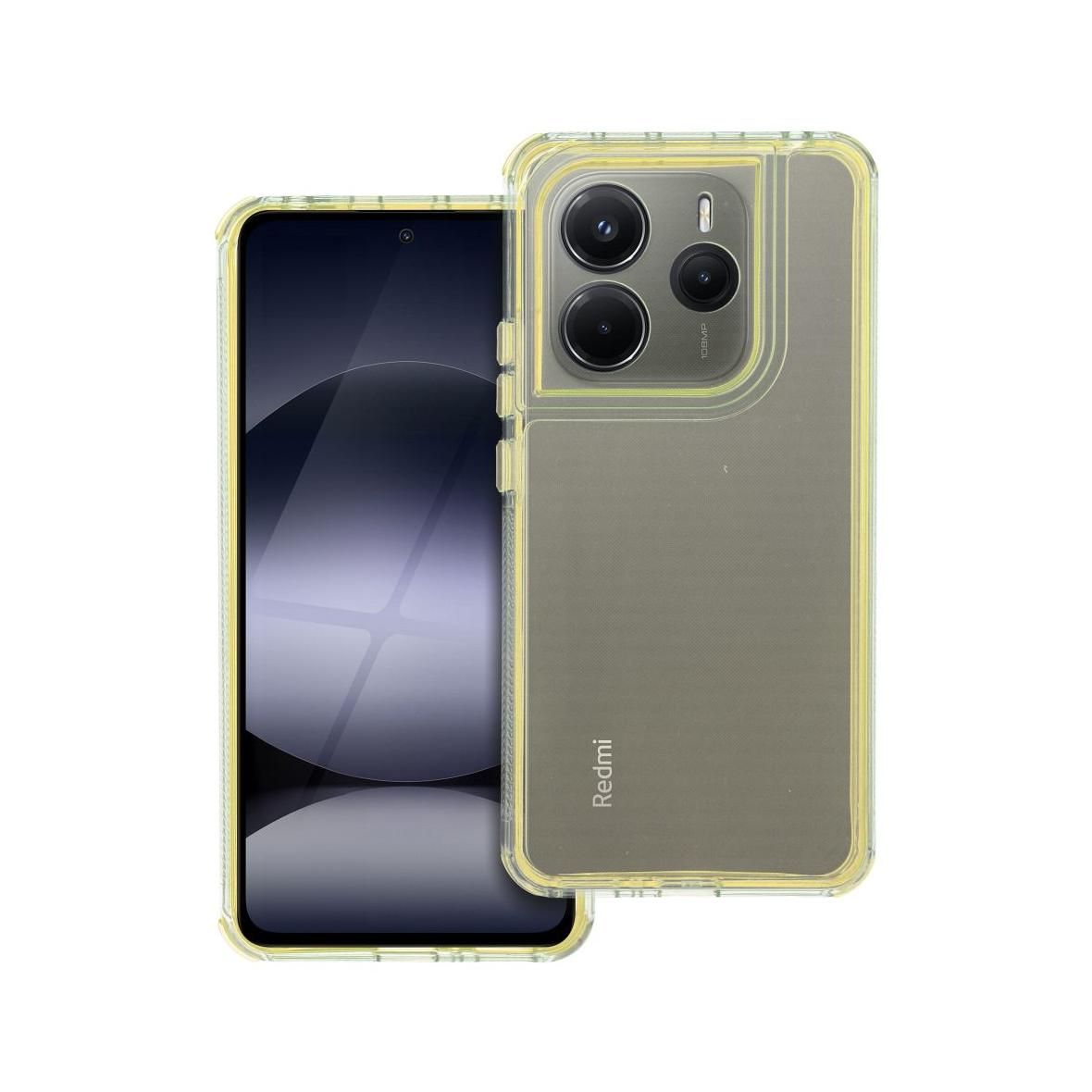 Futerał do Xiaomi Redmi Note 14 5G Matrix Clear żółty