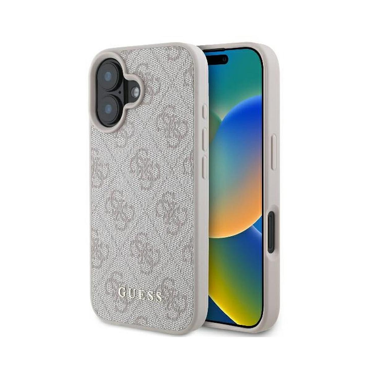 GUESS futerał do IPHONE 16 Plus GUHCP16MG4GFPI (PU 4G Classic) różowy