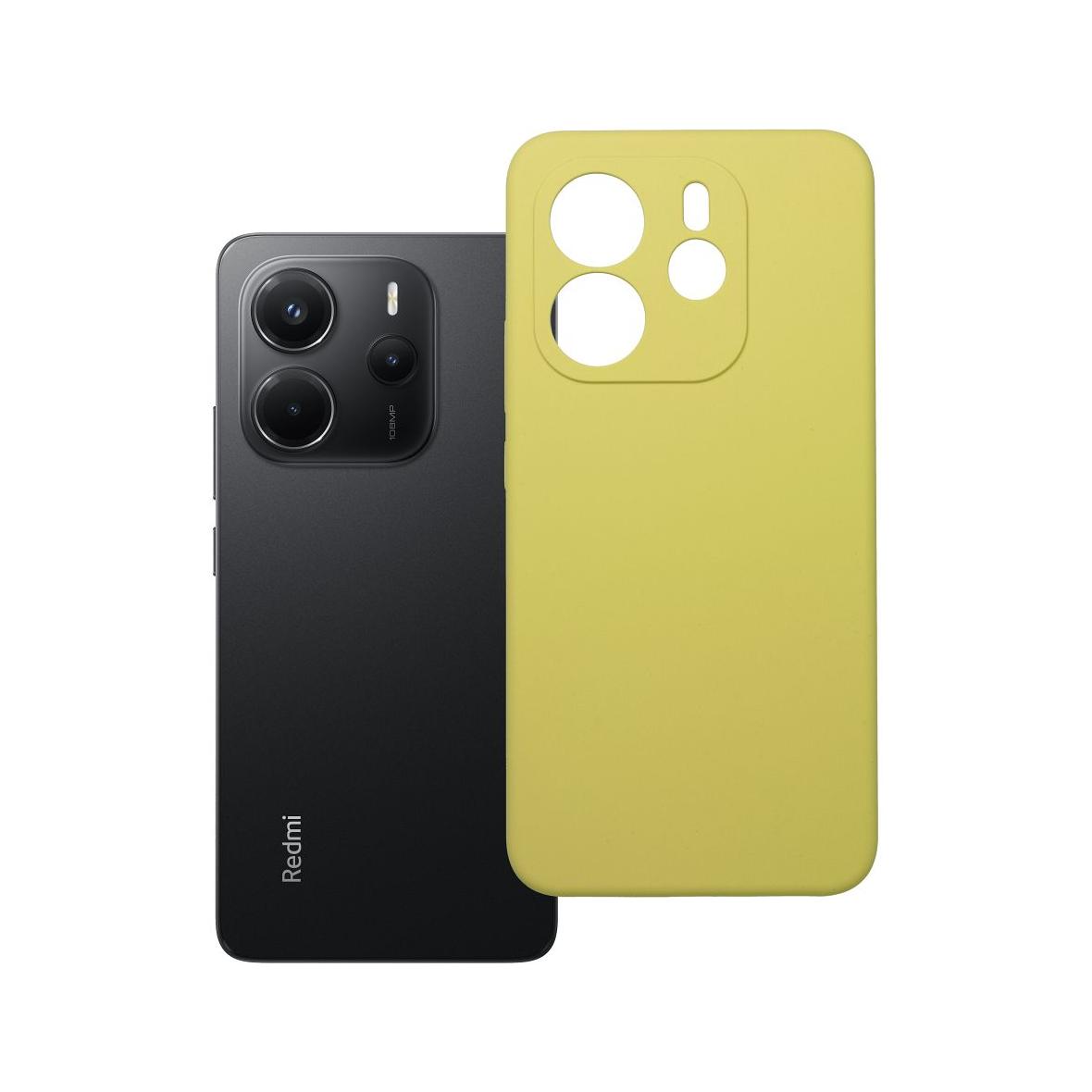 Futerał do Xiaomi Redmi Note 14 4G (GLOBAL - 164,84mm x 78,15mm x 8,16mm) Silicone 2mm żółty