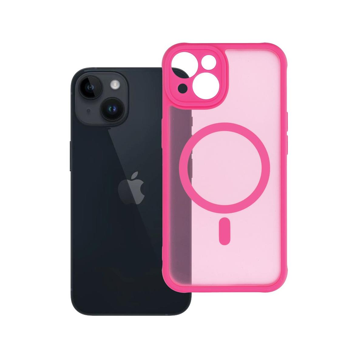 Futerał do iPhone 14 Full Matte Mag Cover zgodny z MagSafe różowy