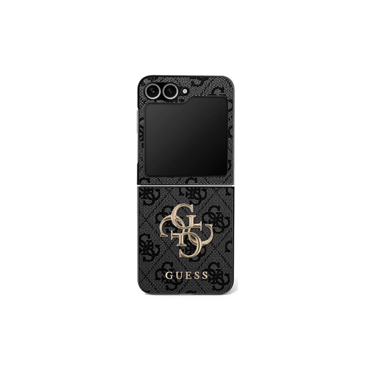 GUESS futerał do SAMSUNG Z FLIP7 GUHCZF74GMGGR (PU Leather 4G Metal Logo) czarny