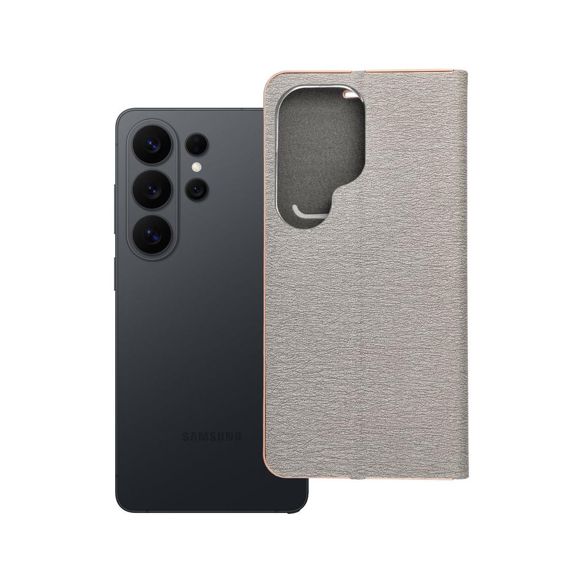 Etui z klapką na Samsung S26 ULTRA Luna Book Gold srebrne