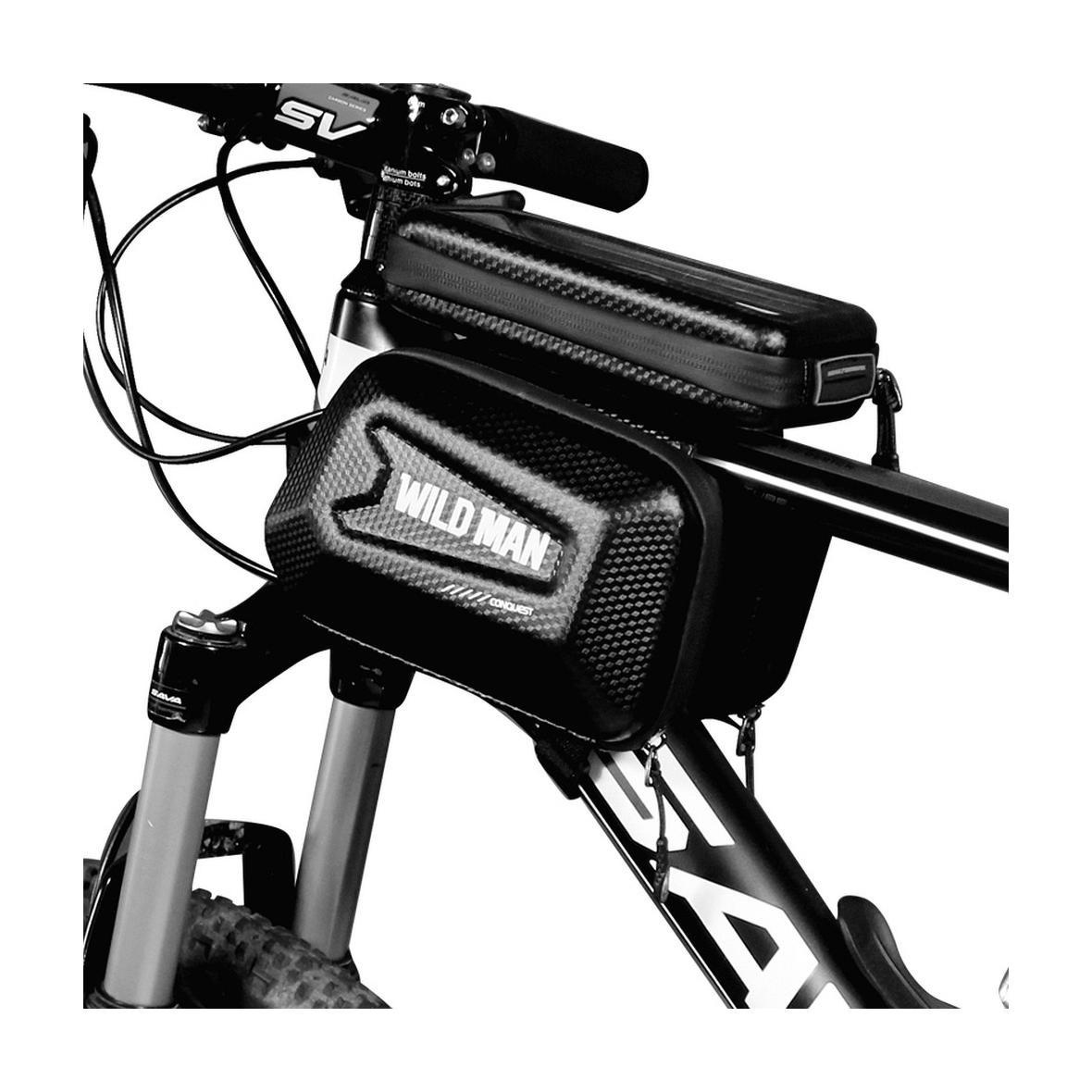 WILDMAN sakwa rowerowa na ramę na zamek  ES6 1L ( 4" - 7" ) czarna