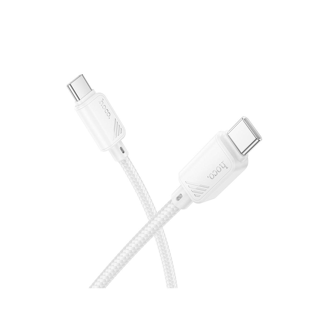 Kabel USB C do USB C Hoco 3A 60W 1 m X113 biały