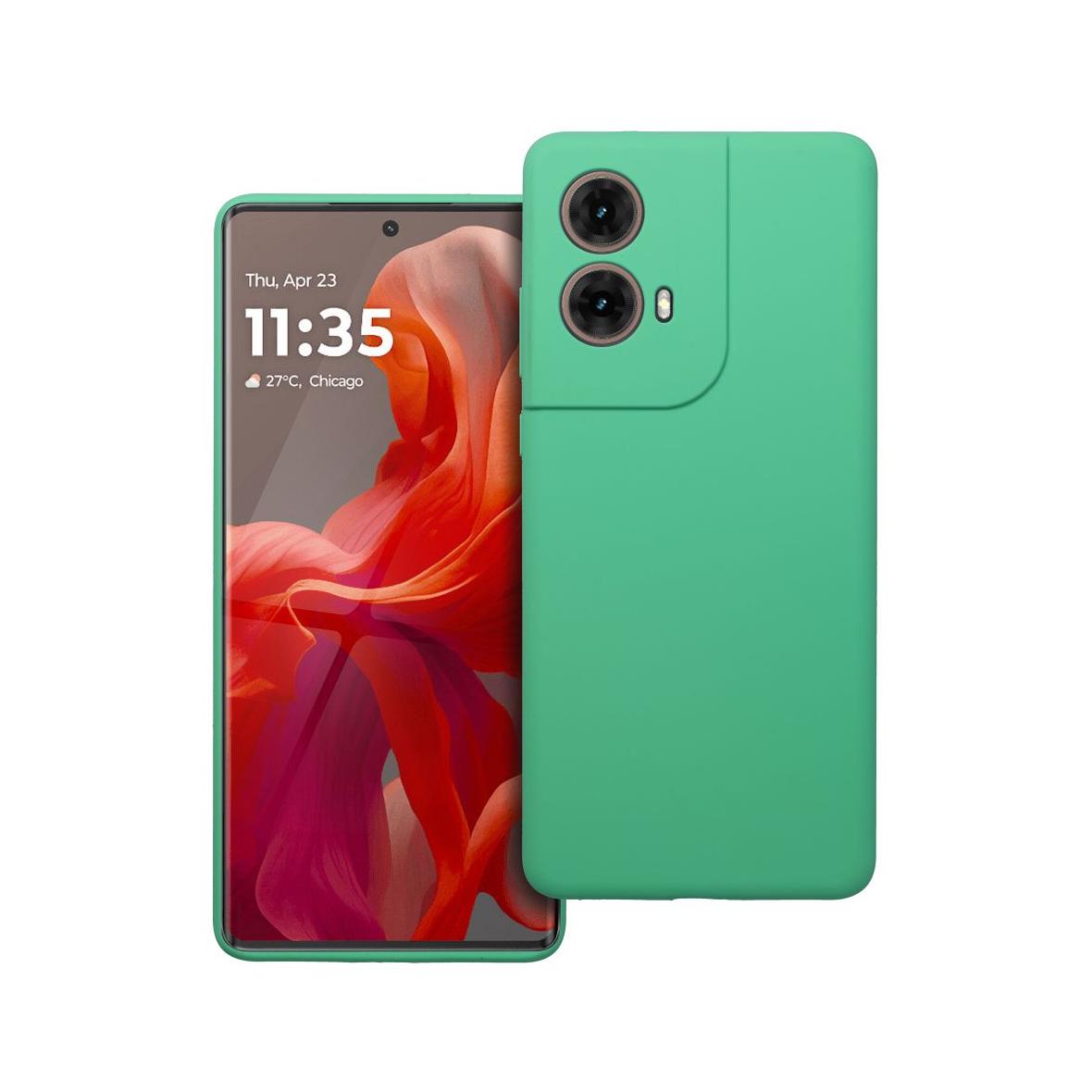 Futerał do Motorola G85 5G Silicone 2mm miętowy