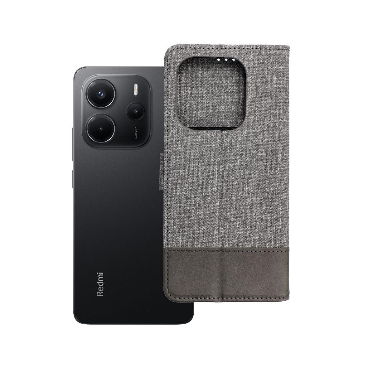 Etui z klapką na Xiaomi Redmi Note 14 4G (GLOBAL - 164,84mm x 78,15mm x 8,16mm) Gomma Book szare