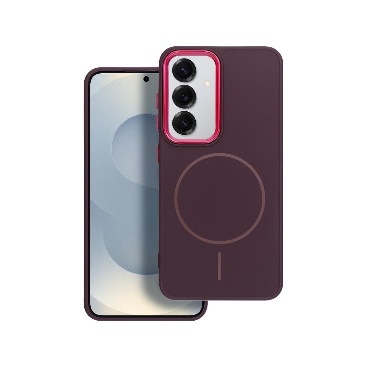 Futerał do Samsung A07 Frame Mag Cover zgodny z MagSafe fioletowy