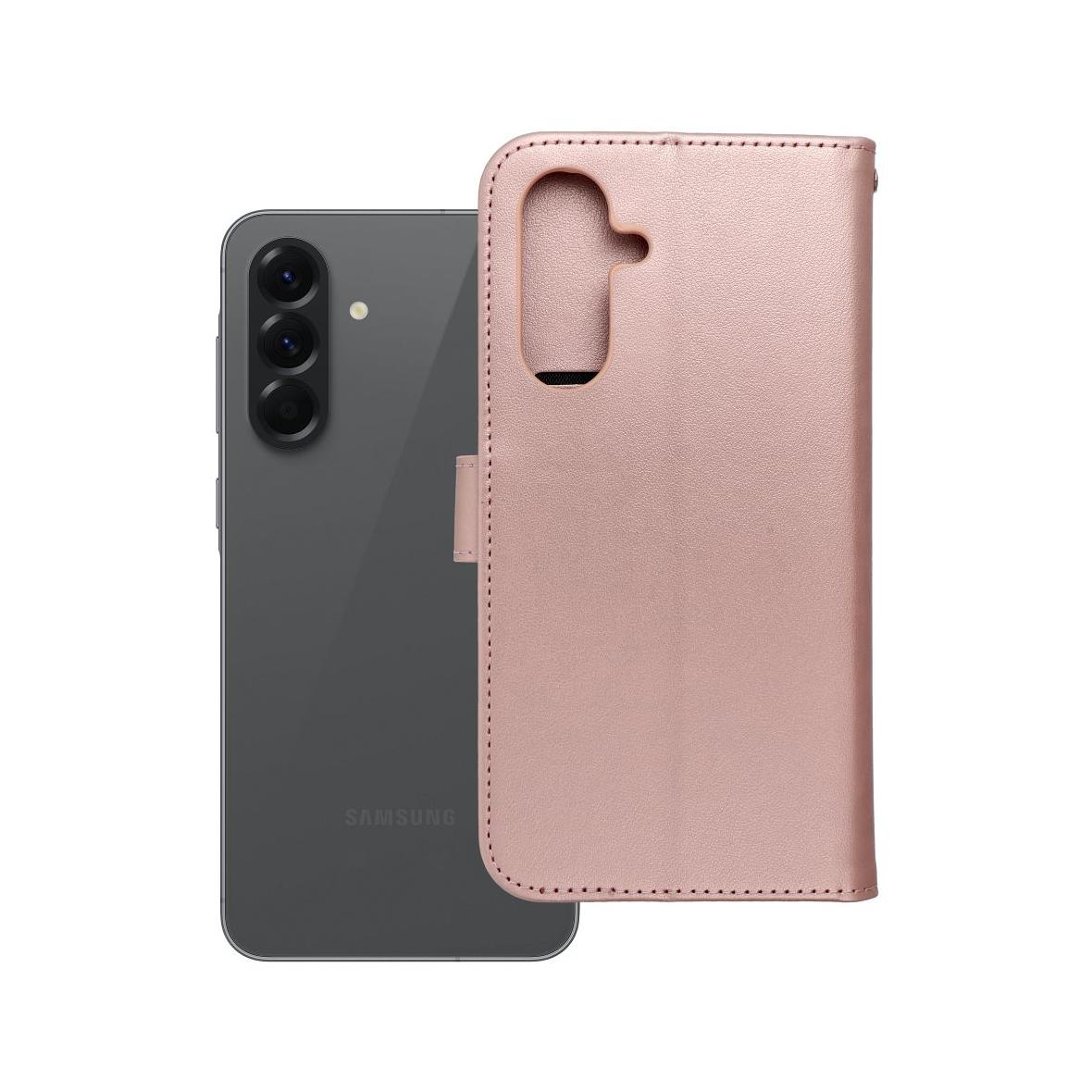 Etui z klapką na Samsung A56 5G Mezzo Book łapacz snów złoto-różowe