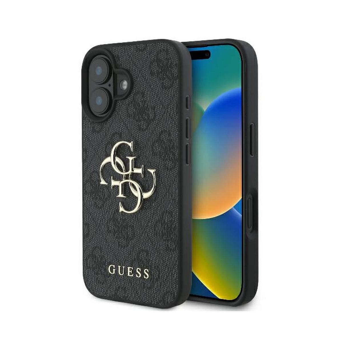 GUESS futerał do IPHONE 16 GUHCP16S4GMGGR (4G PU Big Logo) czarny