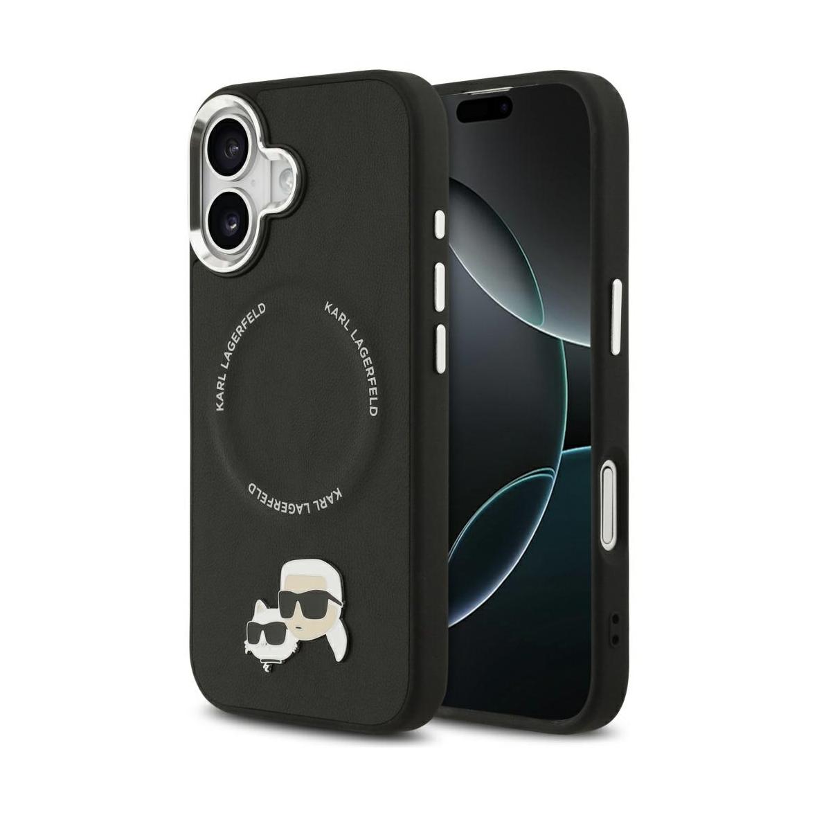 KARL LAGERFELD futerał do IPHONE 17 kompatybilny z MagSafe KLHMP17SPSMLRKCK (PU K&C Pins) czarny