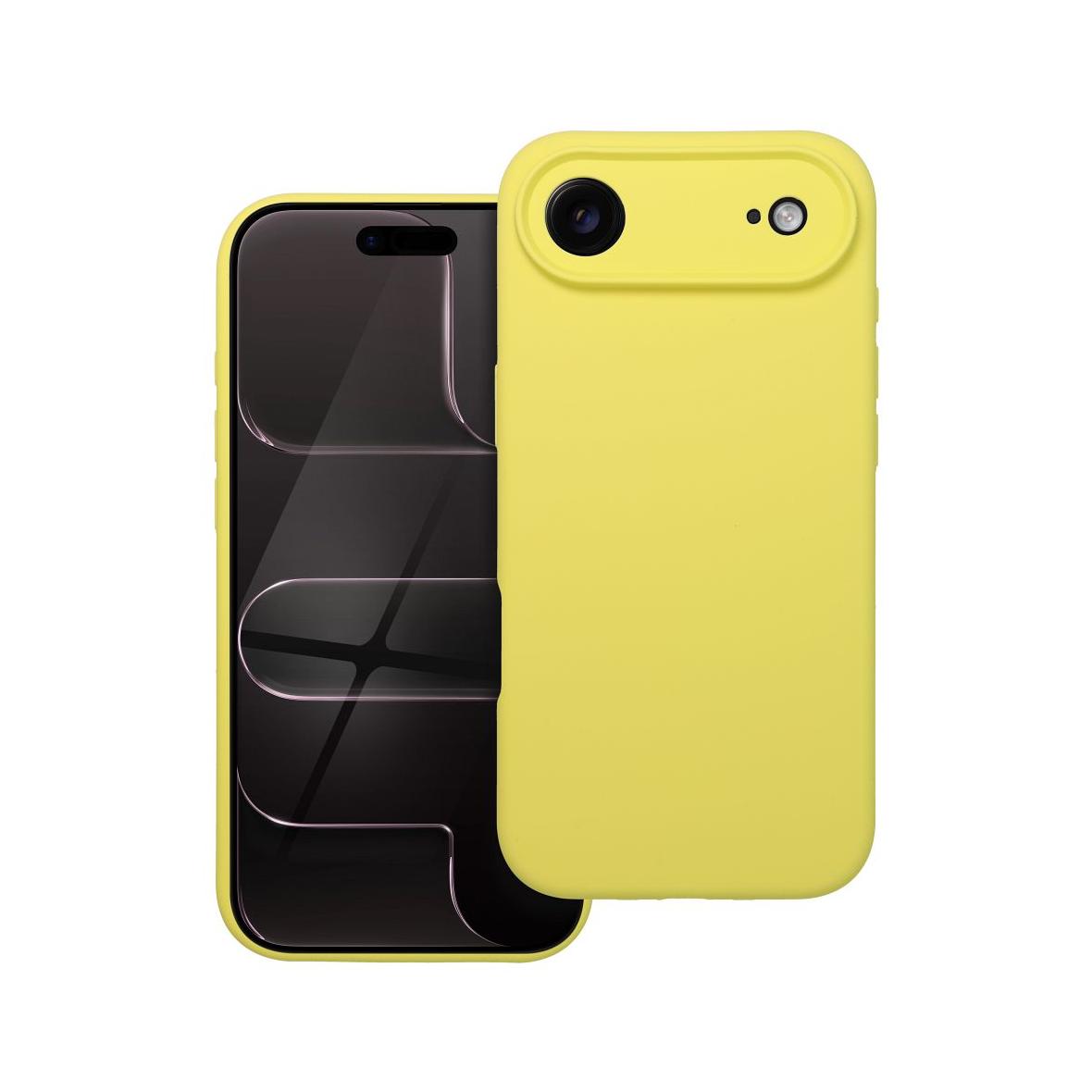 Futerał do iPhone 17 AIR Silicone 2mm żółty