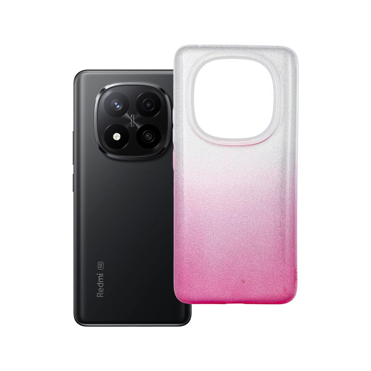 Futerał do Xiaomi Redmi Note 14 PRO PLUS 5G Shining transparentny różowy