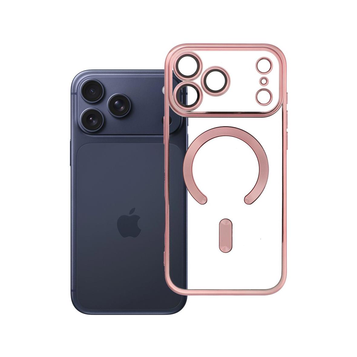 Futerał do iPhone 17 PRO MAX Electro Mag Cover zgodny z MagSafe złoty róż