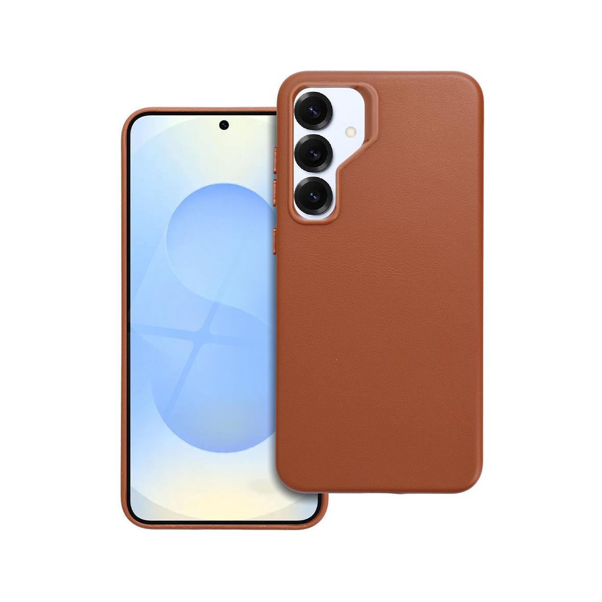 Futerał do Samsung S25 PLUS Leather Mag Cover zgodny z MagSafe brązowy
