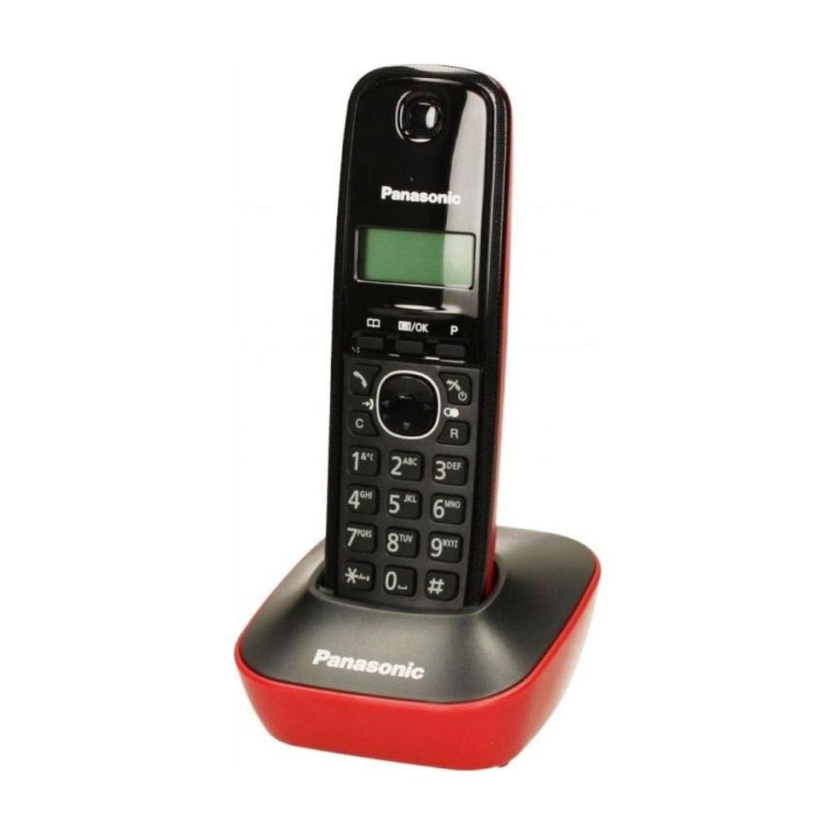 Telefon bezprzewodowy PANASONIC KX-TG1611SPR czerwony