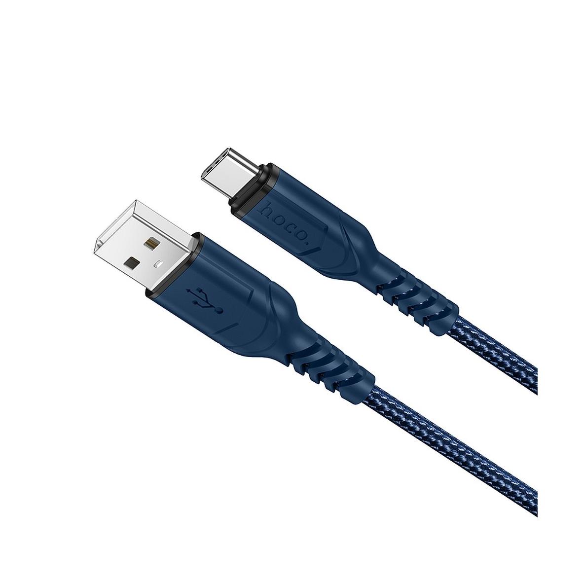 Kabel USB A do USB C Hoco QC 3A 1 m X59 niebieski