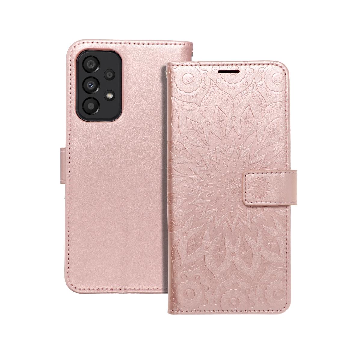 Etui z klapką na Samsung A33 5G Mezzo Book mandala złoto-różowe