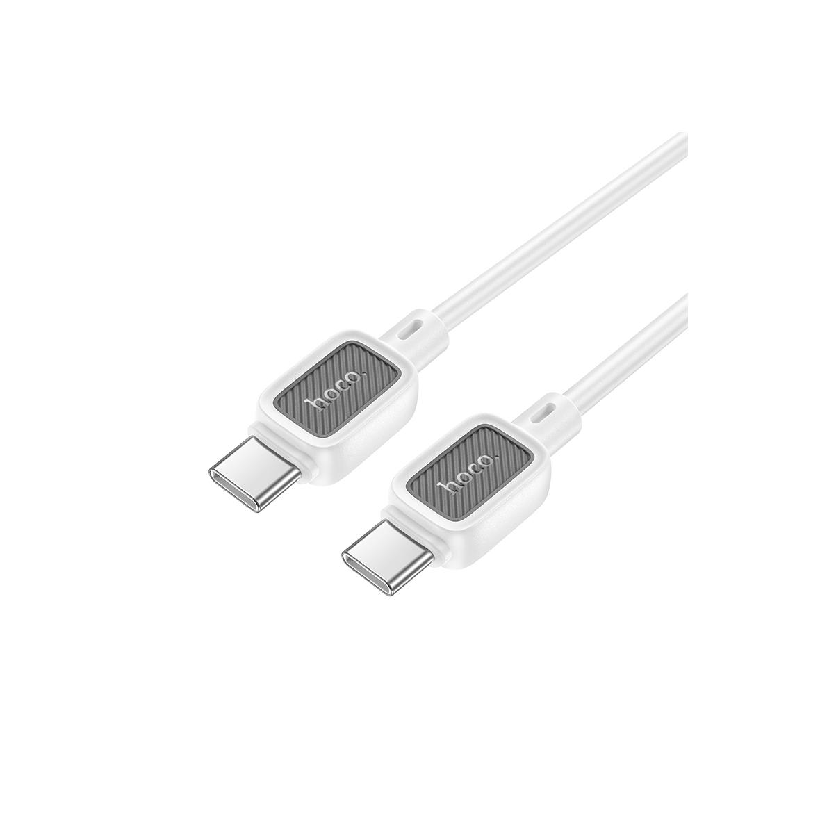 Kabel USB C do USB C Hoco 3A 60W 1 m X108 biały