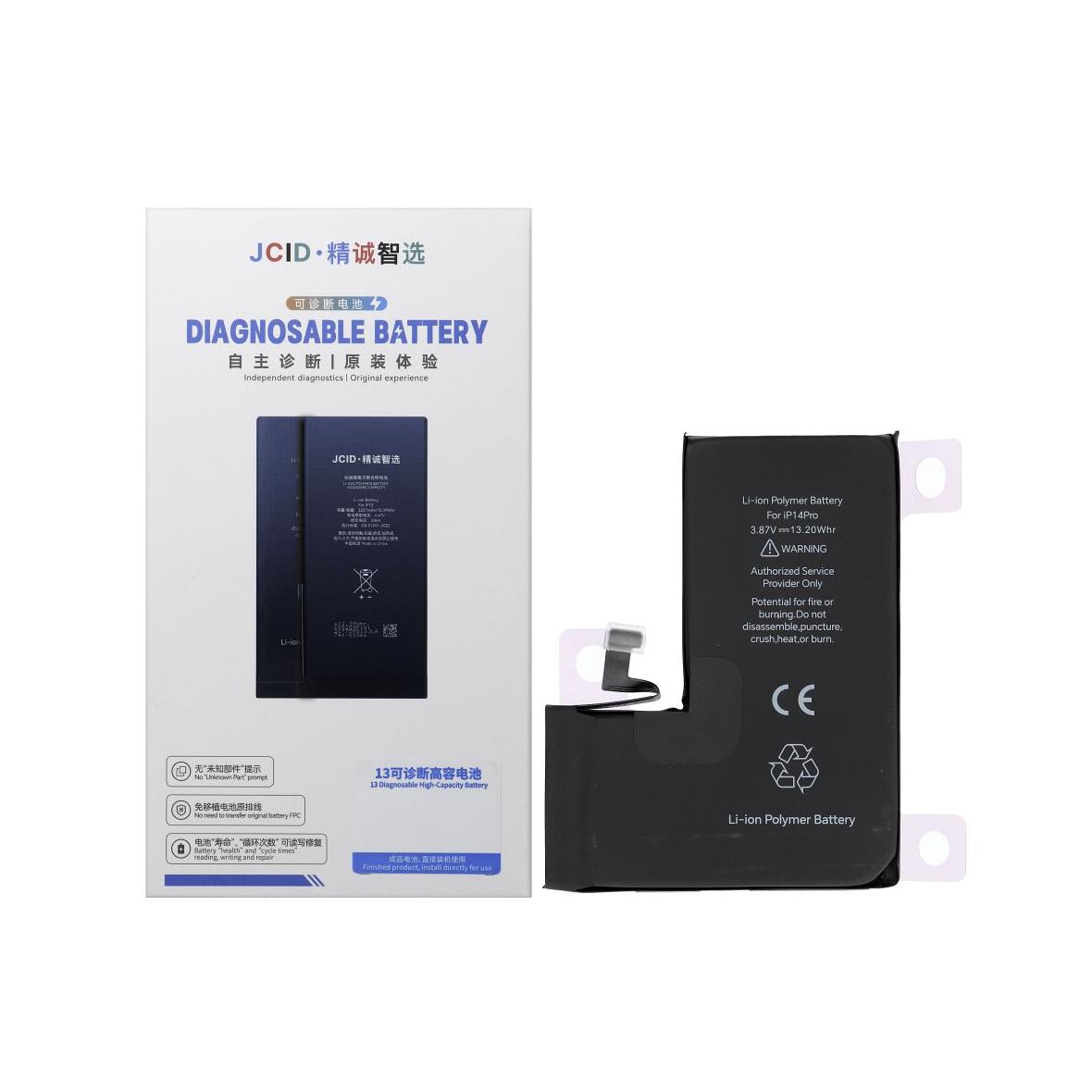JCID Bateria z możliwością przypisania jako USED do iPhone 14 Pro 3410 mAh (zwiększona pojemność)