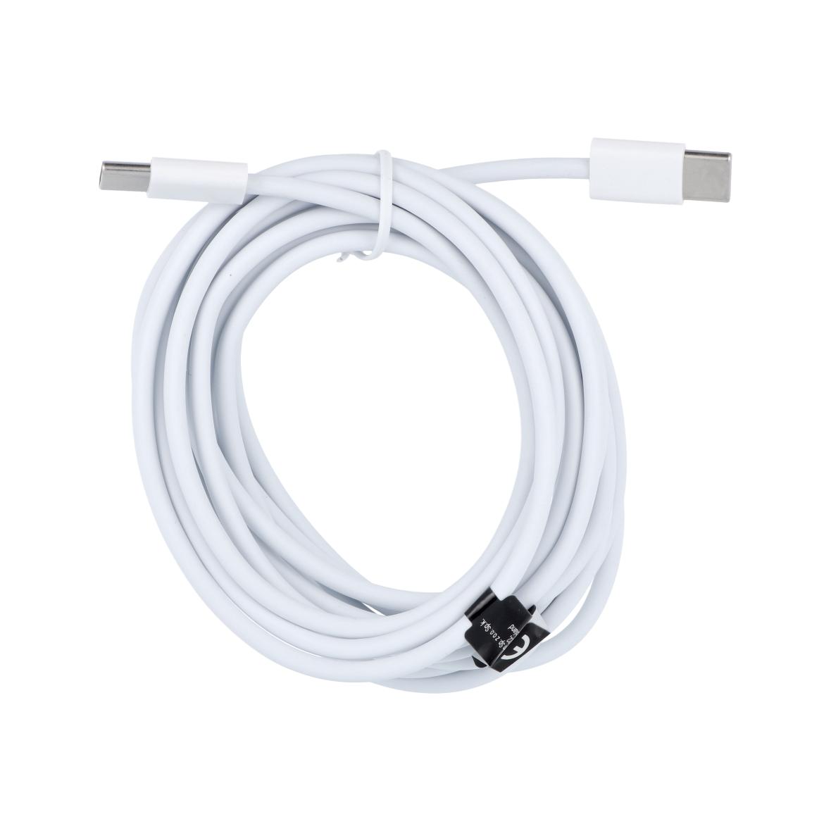 Kabel USB C do USB C PD QC3.0 3A 30W 3 m HD26 biały