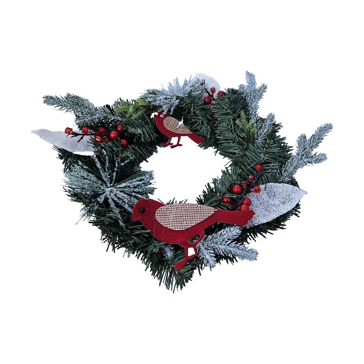 Stroik świąteczny wieniec dekoracyjny 30 cm RC-K-512 zielony