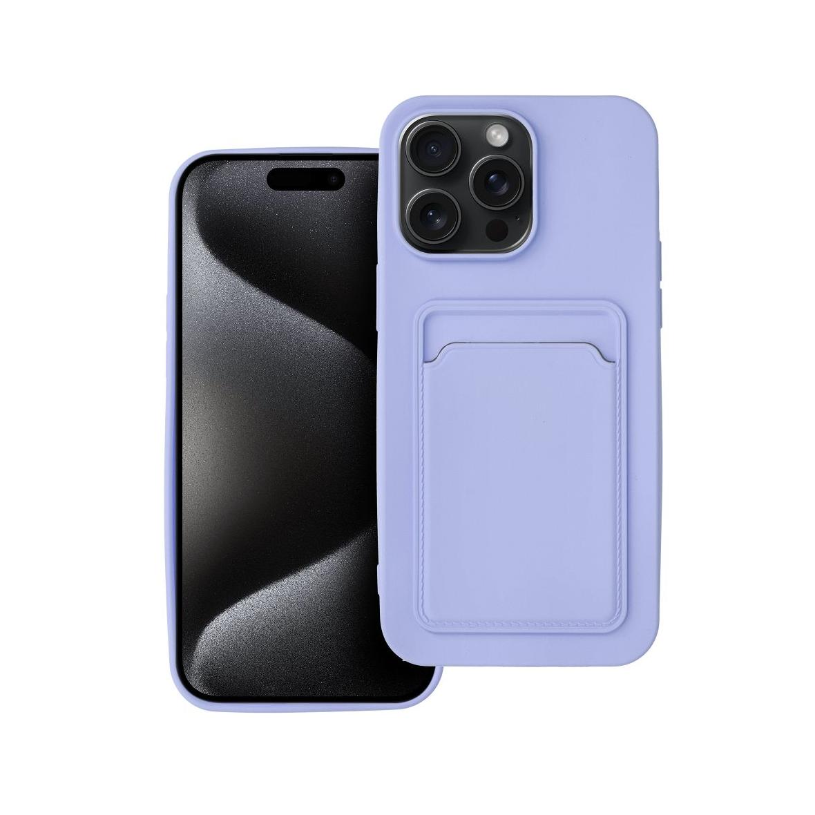 Futerał do iPhone 15 PRO MAX Card Case fioletowy