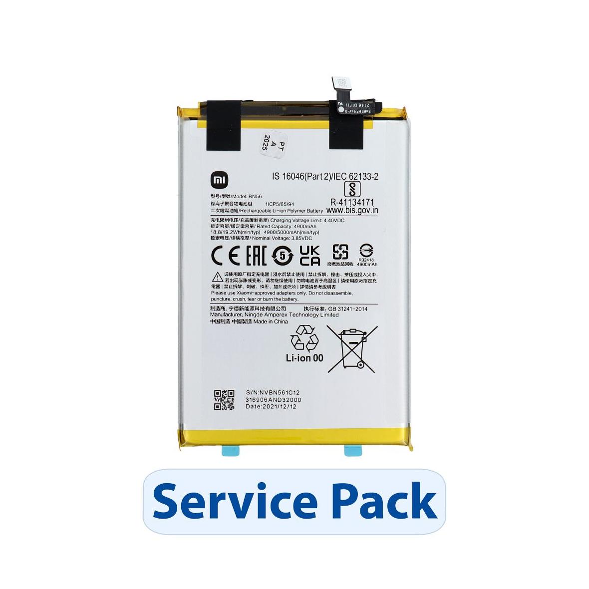 ServicePack Bateria BN56 / BN5F do XIAOMI Poco C51 / A1+ / 9AT / 9C / 9A
