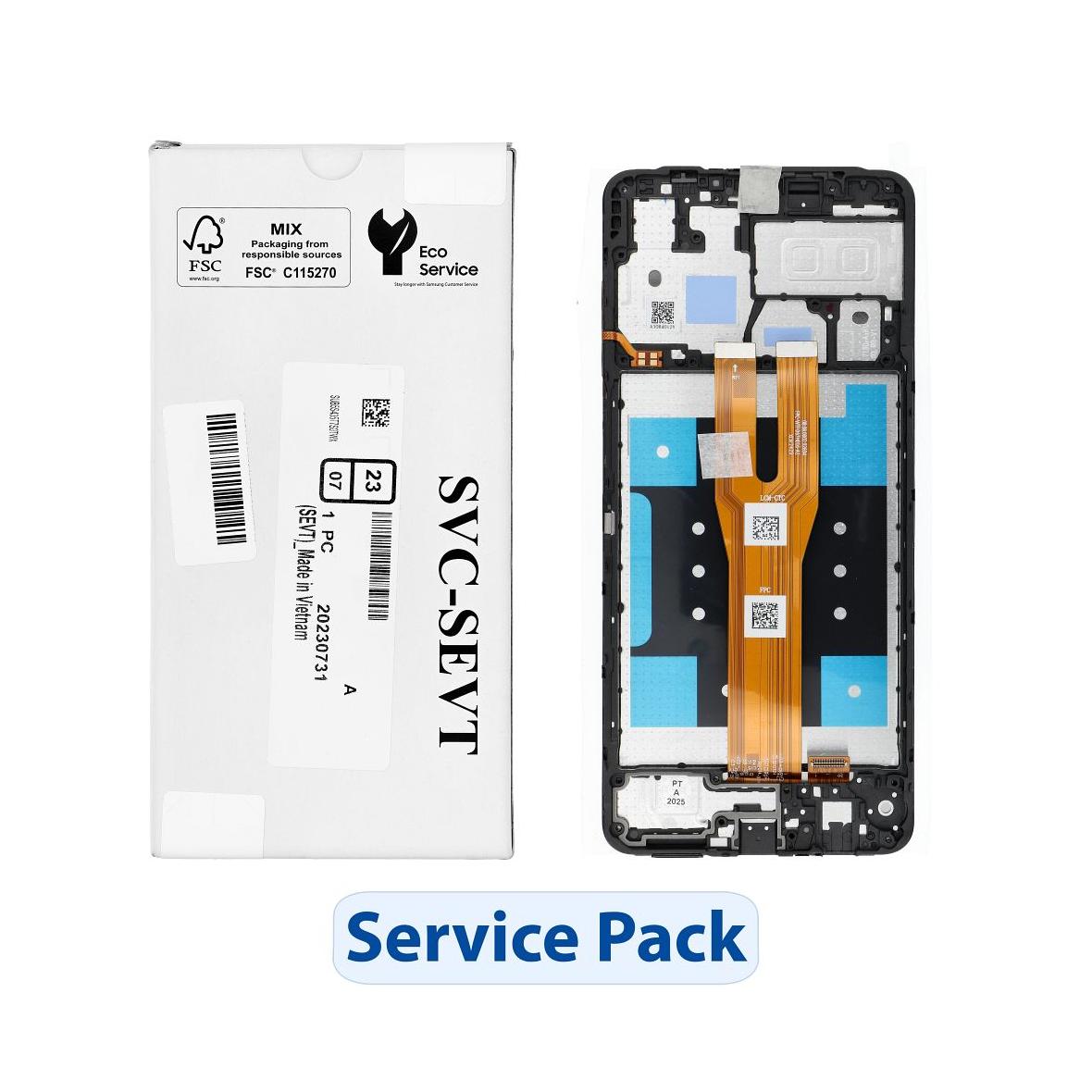 ServicePack Wyświetlacz LCD do SAMSUNG A06 A065 GH81-26440A Black