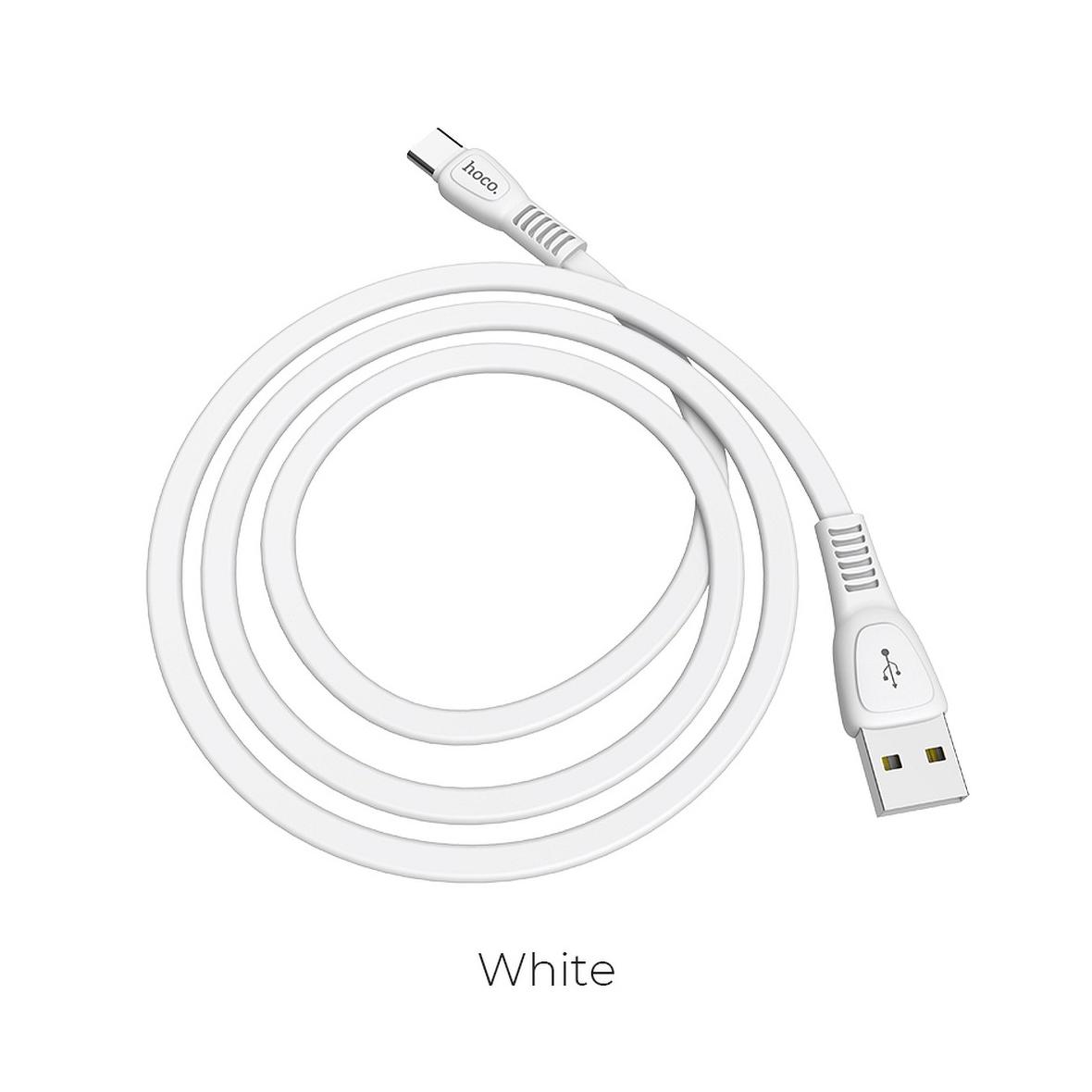 Kabel USB A do USB C Hoco 2,4A 1 m X40 biały