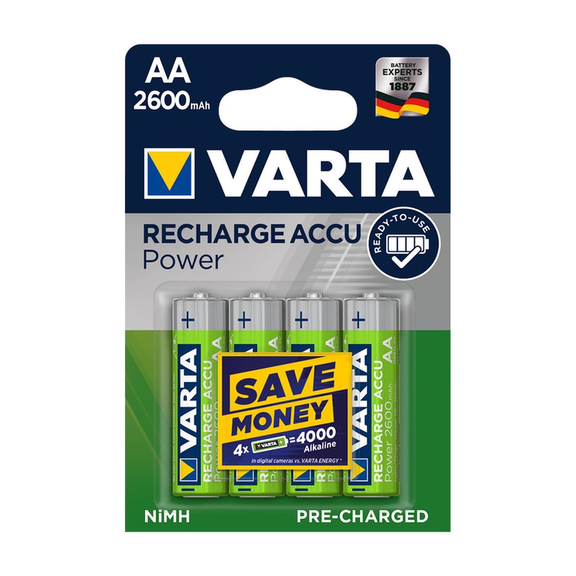 VARTA bateria akumulatorowa R6 (AA) 2600mAh Accu Power 4 szt