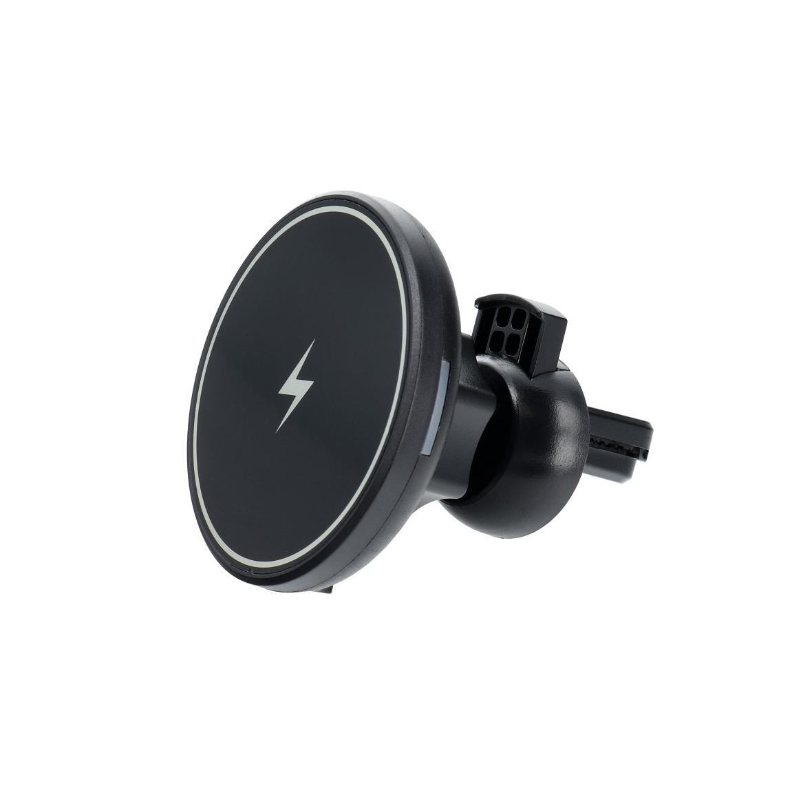 Uchwyt samochodowy magnetyczny do kratki z ładowaniem indukcyjnym kompatybilny z MagSafe 15W D7 czarny