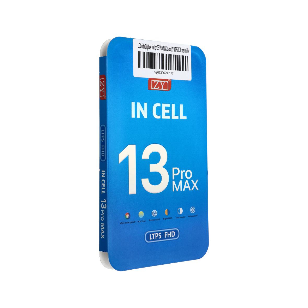 Wyświetlacz do iPhone 13 Pro Max z ekranem dotykowym czarnym (ZY-LTPS) IC Transferable